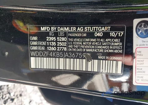 2018 Mercedes-Benz E 300 4Matic from USA, damaged, VIN WDDZF4KB5JA367599